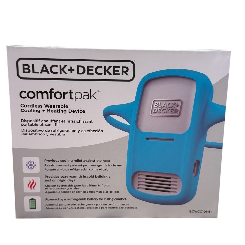 NEW IN BOX Black & Decker Comfortpac, Wearable Heating And Cooling Device